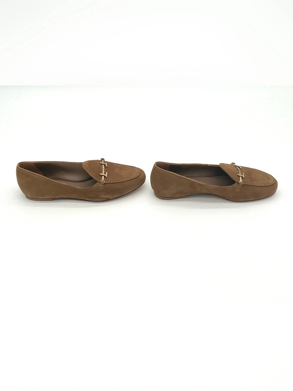 NEW Lafayette 148 Gigi Loafer Ashwood Size US 7/ EU 37 Tan Suede Made In Spain